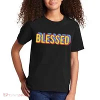 Colorful Blessed Quote Gift Kids T-Shirt thumb 2