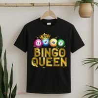 Cool Bingo Queen For Women Girls Lotto Casino Lucky Gambling T-Shirt thumb 2