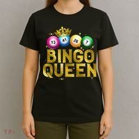 Cool Bingo Queen For Women Girls Lotto Casino Lucky Gambling T-Shirt thumb 4