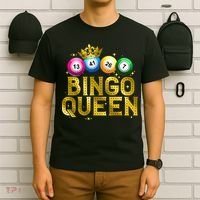 Cool Bingo Queen For Women Girls Lotto Casino Lucky Gambling T-Shirt thumb 6