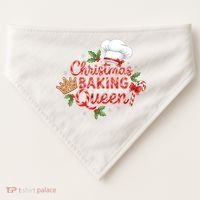 Christmas Baking Queen USA-Made Doggie Bandana thumb 0