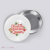 Christmas Baking Queen Button thumb 0
