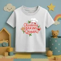 Christmas Baking Queen Toddler T-Shirt thumb 3