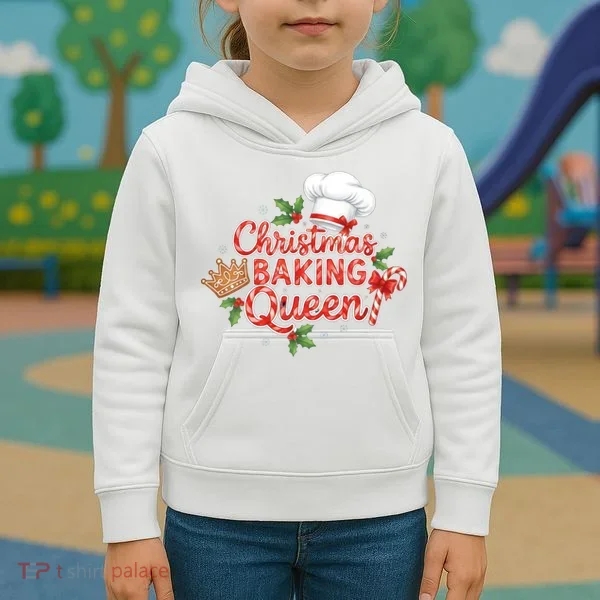 Christmas Baking Queen Kids Hoodie
