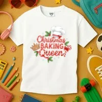 Christmas Baking Queen Kids T-Shirt thumb 3