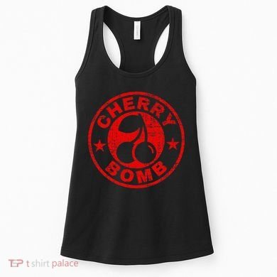 Cherry Bomb Retro Cherries Design Distressed Women's Tank Top