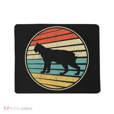 Cute Bobcat Retro Vintage 70s 80s Bobcat Animal Figure Mousepad