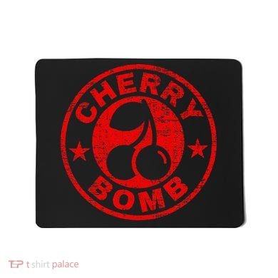 Cherry Bomb Retro Cherries Design Distressed Mousepad
