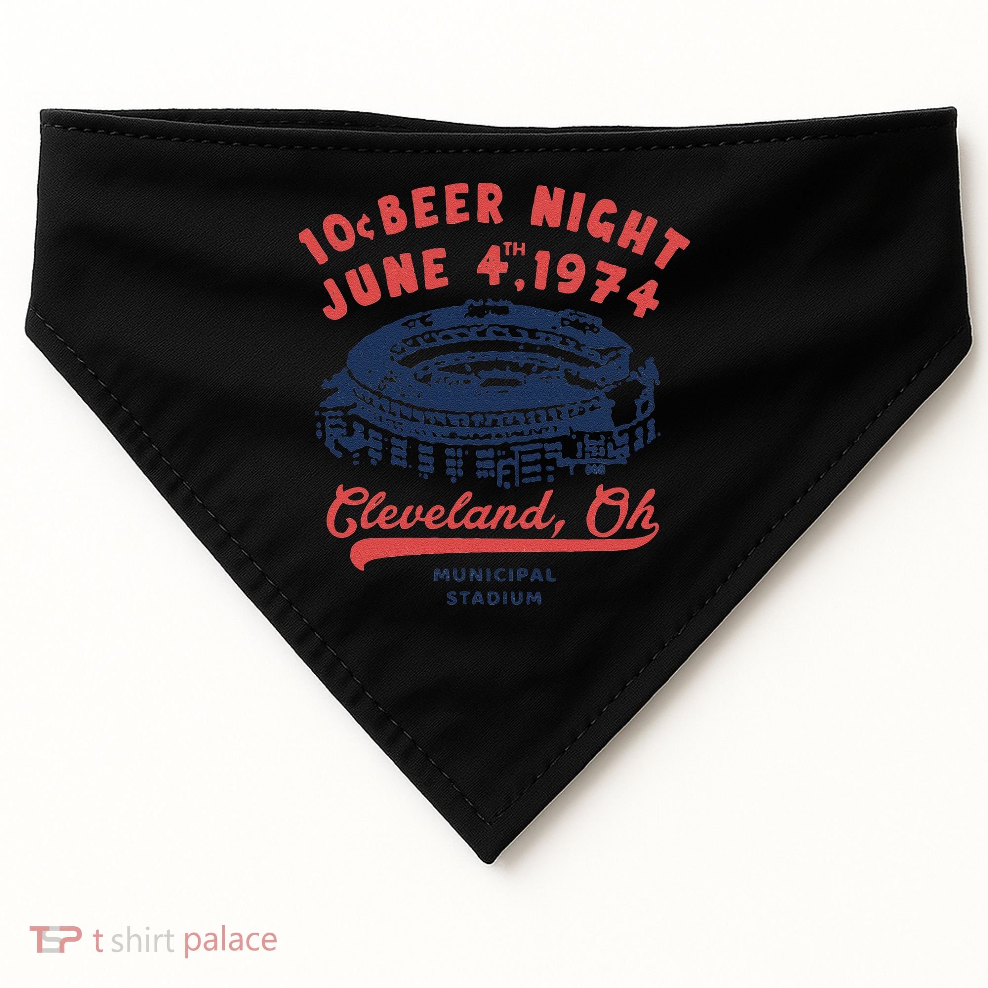 Cleveland Baseball Retro 10 Cent Beer Night USA-Made Doggie Bandana