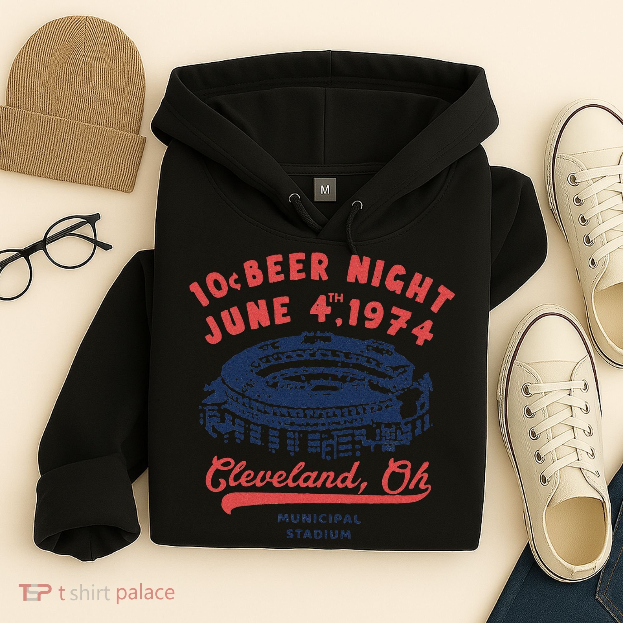 Cleveland Baseball Retro 10 Cent Beer Night Hoodie