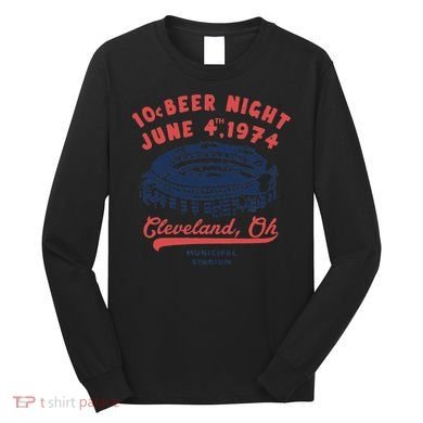 Cleveland Baseball Retro 10 Cent Beer Night Long Sleeve Shirt