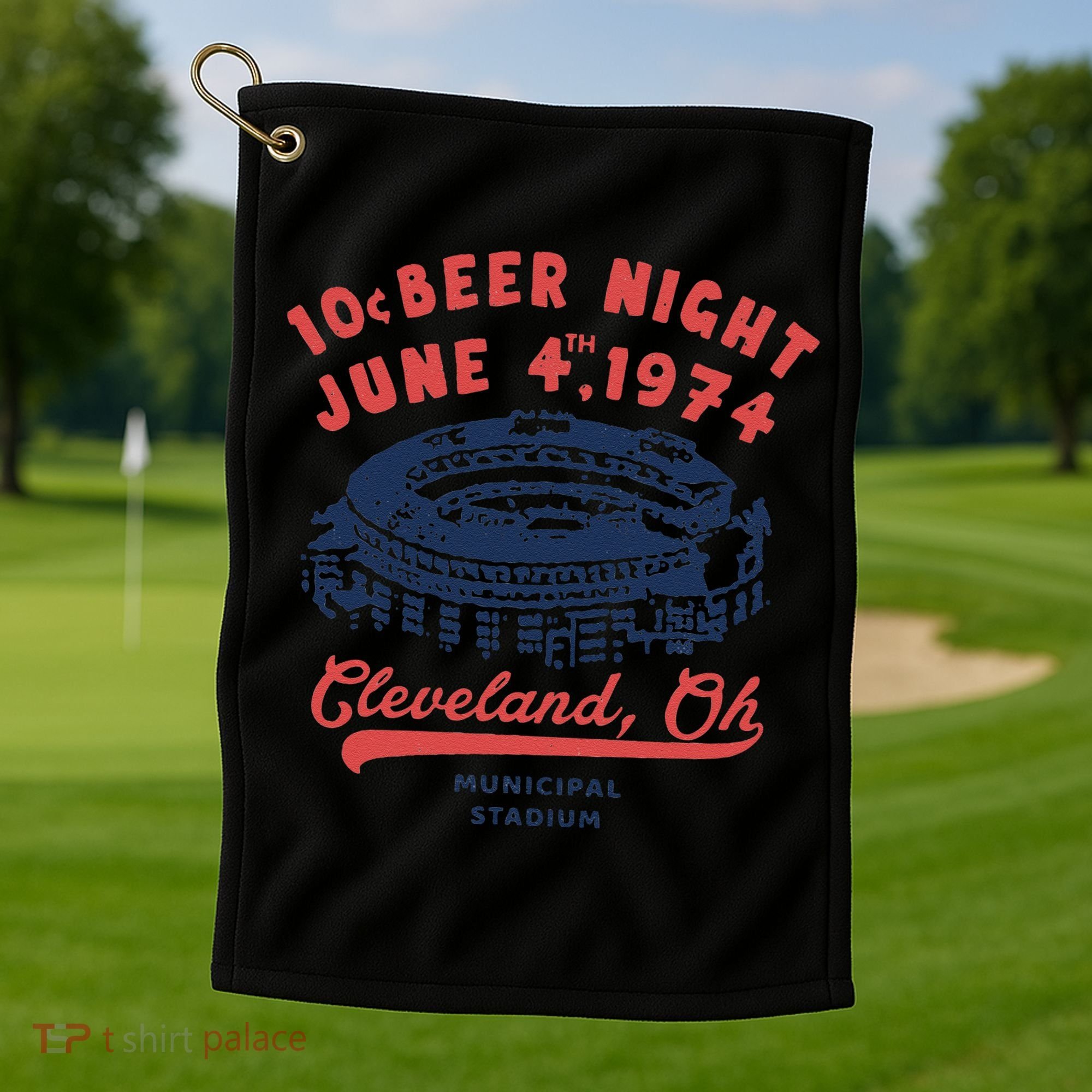 Cleveland Baseball Retro 10 Cent Beer Night Golf Towel