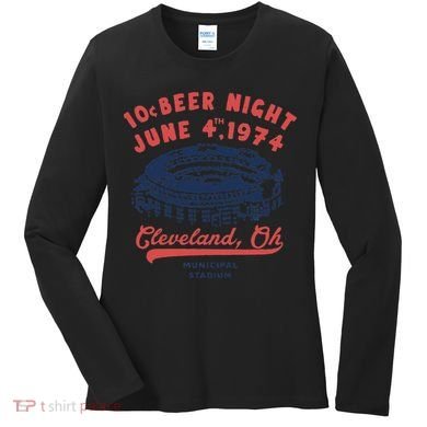 Cleveland Baseball Retro 10 Cent Beer Night Women's Long Sleeve Shirt