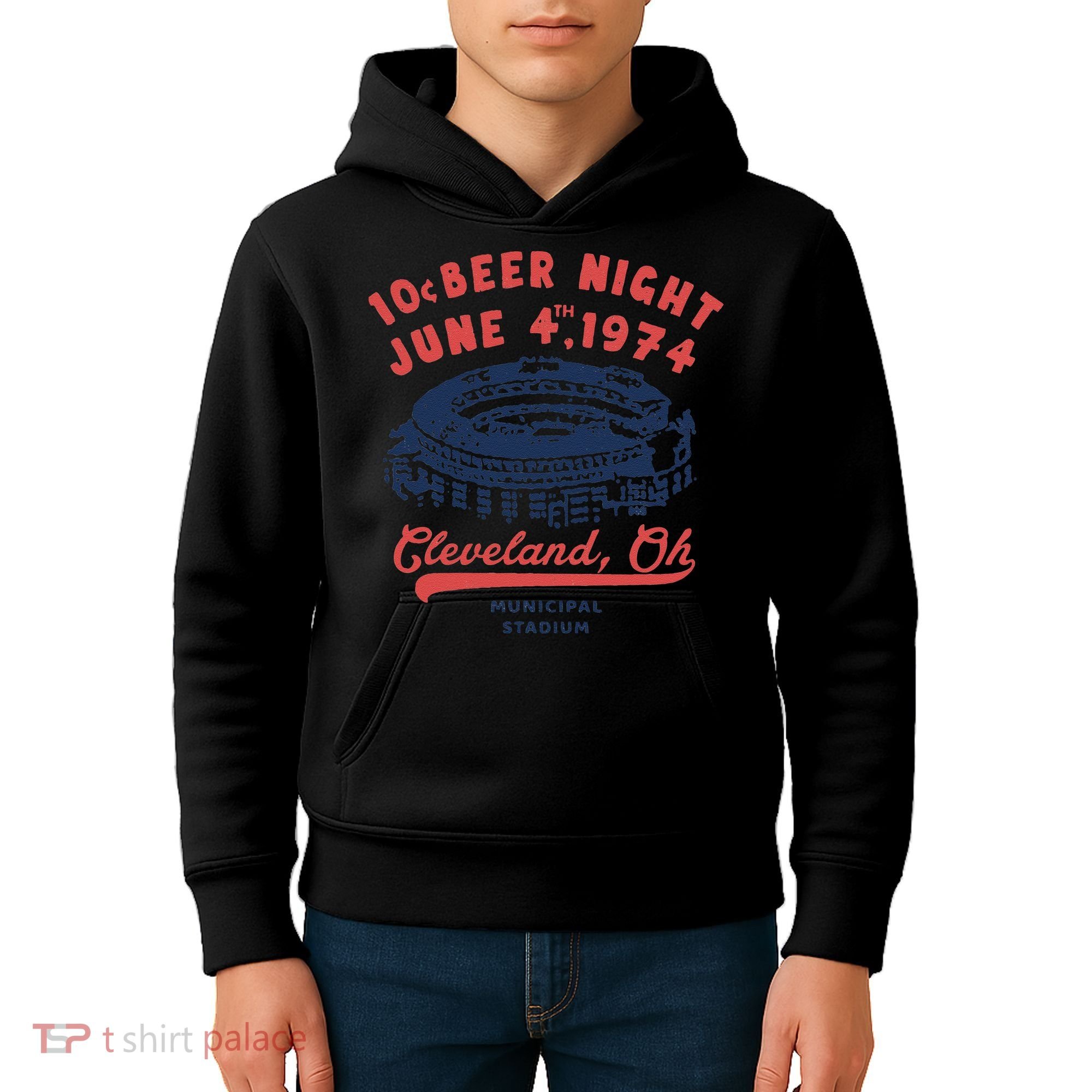 Cleveland Baseball Retro 10 Cent Beer Night Kids Hoodie