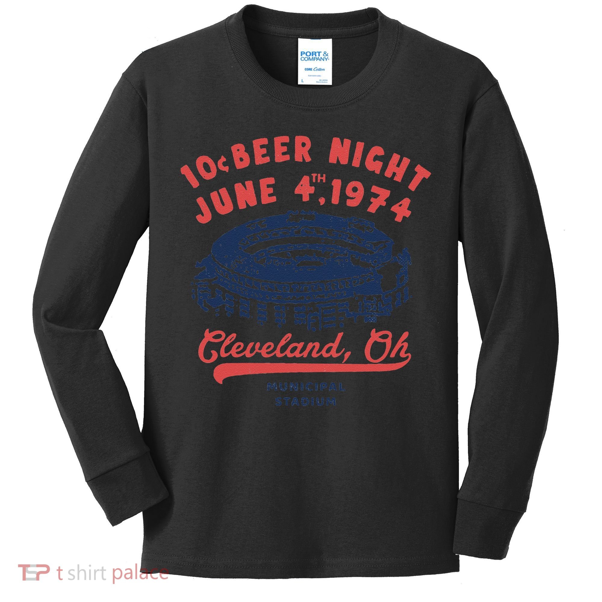 Cleveland Baseball Retro 10 Cent Beer Night Kids Long Sleeve Shirt