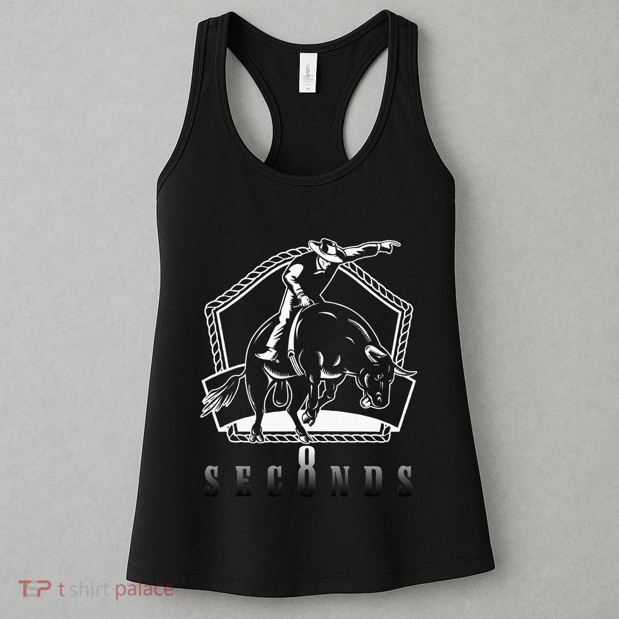 Cowboy Bull Riding Ask Me In Eight Seconds Women's Tank Top