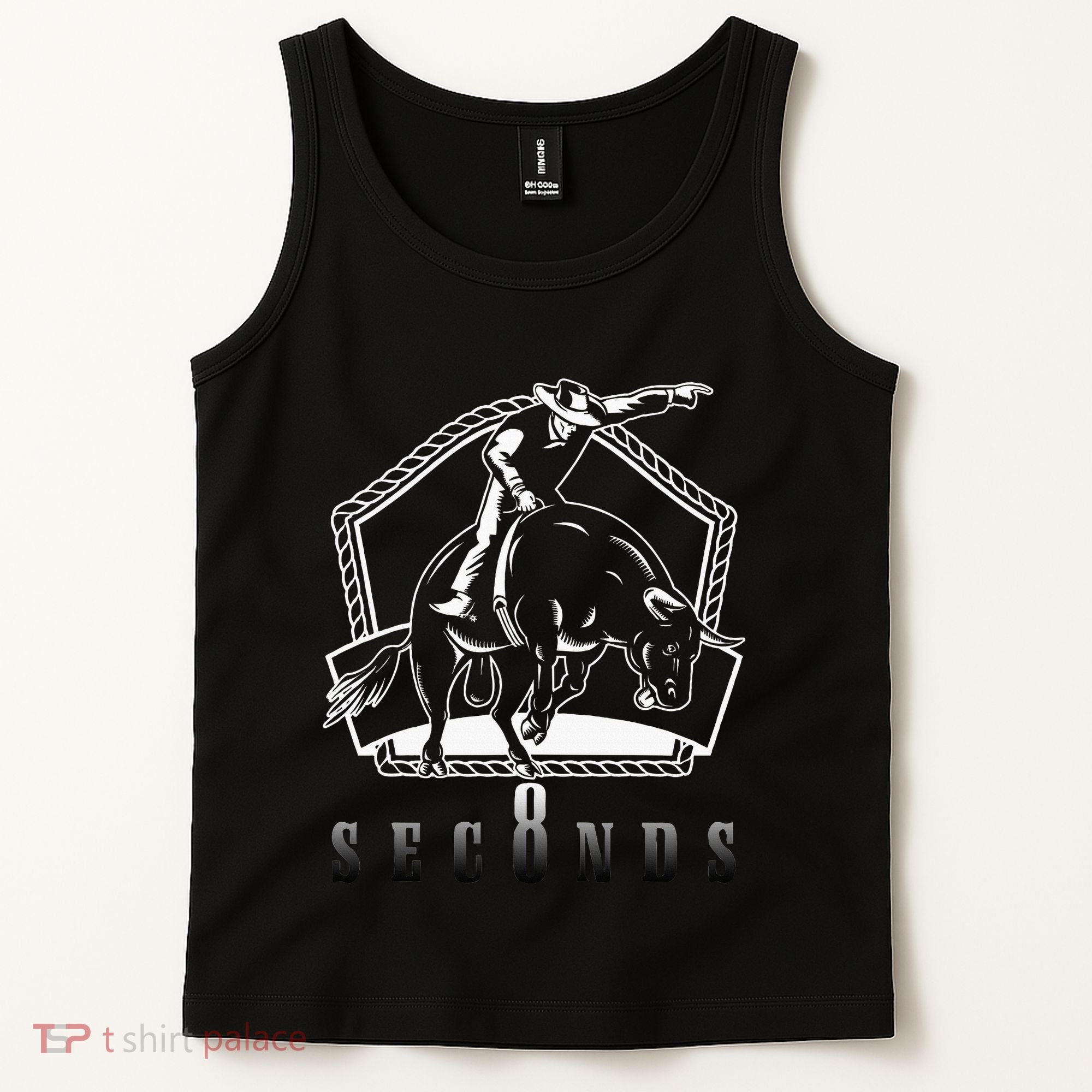 Cowboy Bull Riding Ask Me In Eight Seconds Tank Top