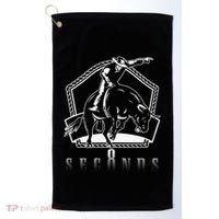 Cowboy Bull Riding Ask Me In Eight Seconds Golf Towel thumb 0