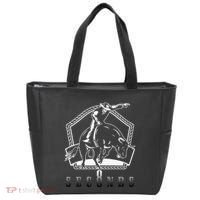 Cowboy Bull Riding Ask Me In Eight Seconds Tote Bag thumb 0
