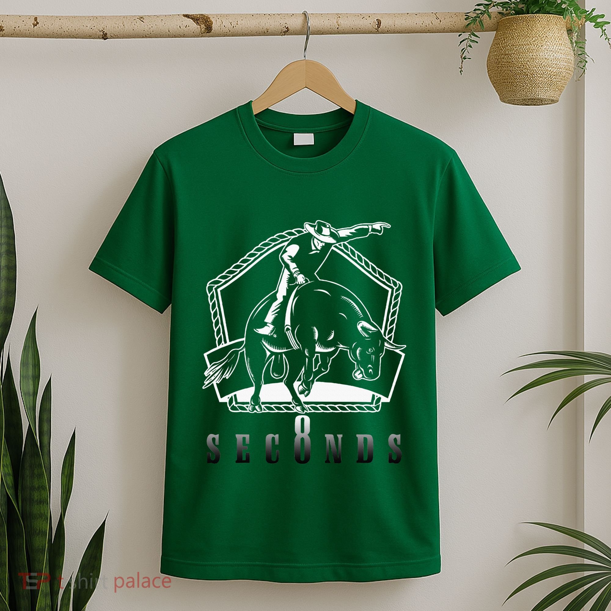 Cowboy Bull Riding Ask Me In Eight Seconds T-Shirt