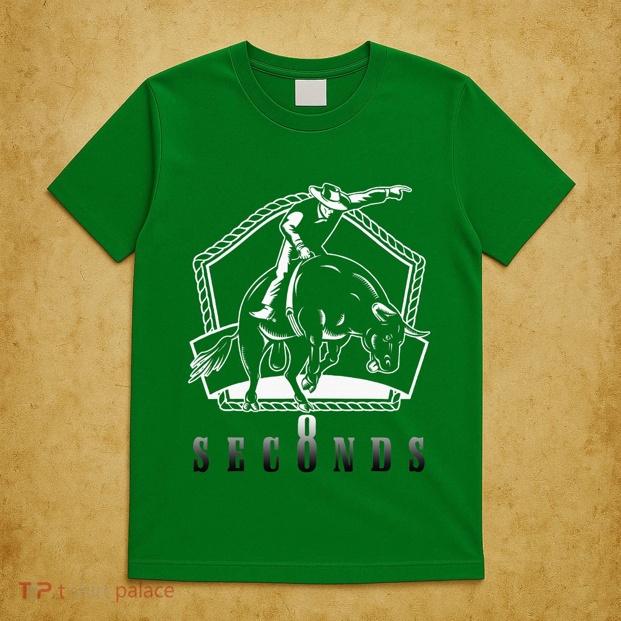 Cowboy Bull Riding Ask Me In Eight Seconds T-Shirt