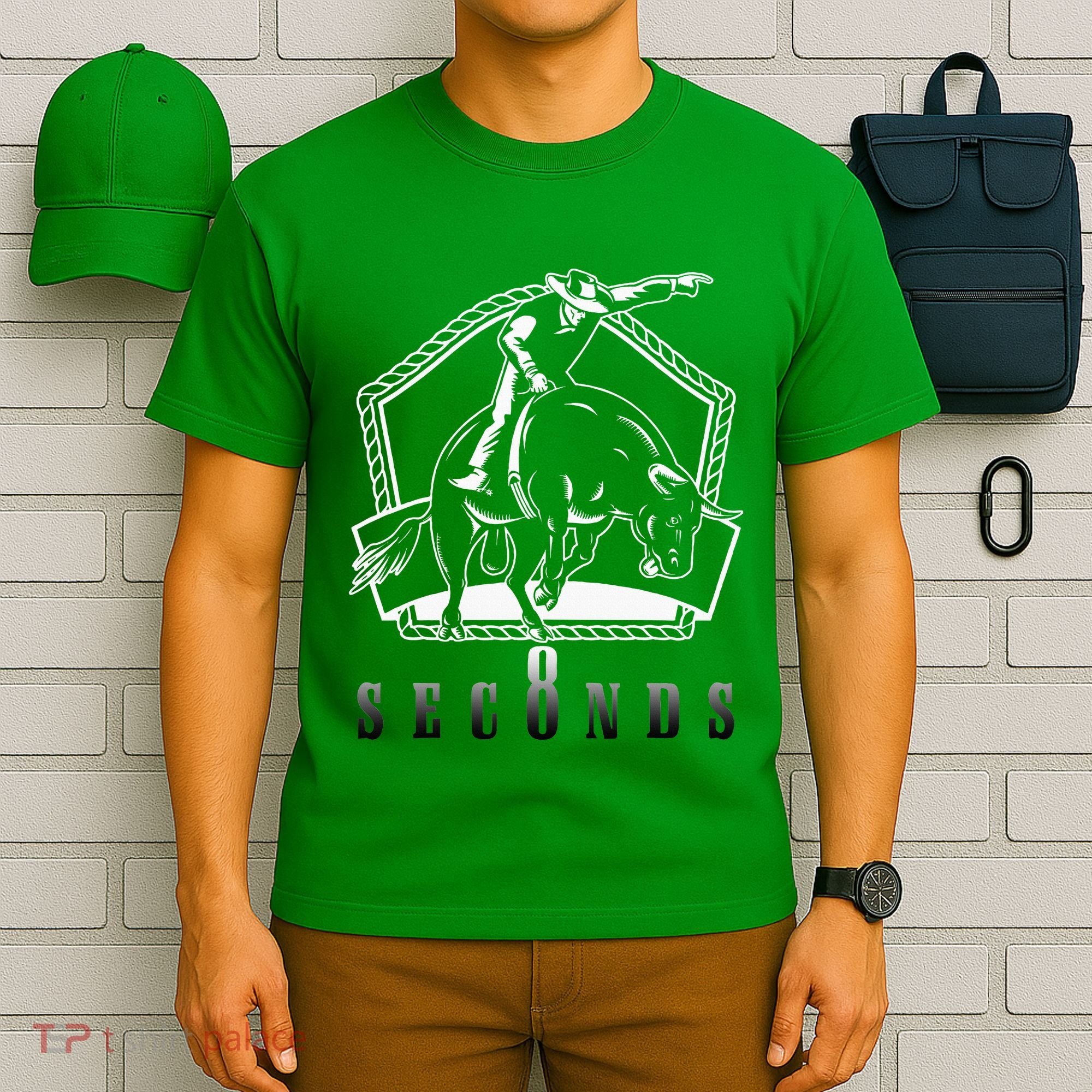 Cowboy Bull Riding Ask Me In Eight Seconds T-Shirt
