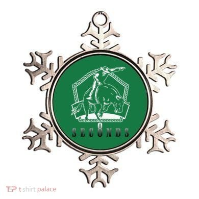 Cowboy Bull Riding Ask Me In Eight Seconds Ornament
