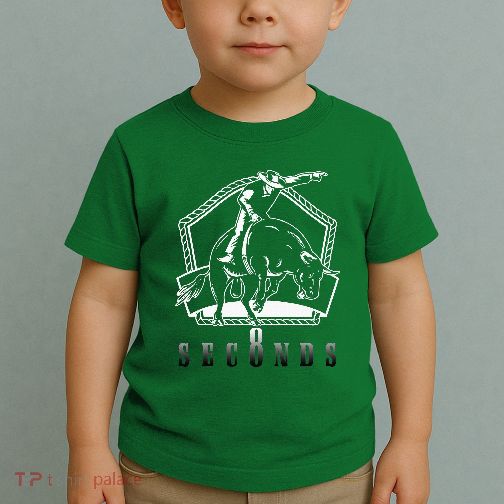 Cowboy Bull Riding Ask Me In Eight Seconds Toddler T-Shirt