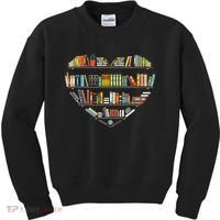 Cool Books Reading Wo Book Lover Literacy Librarian Kids Sweatshirt thumb 0