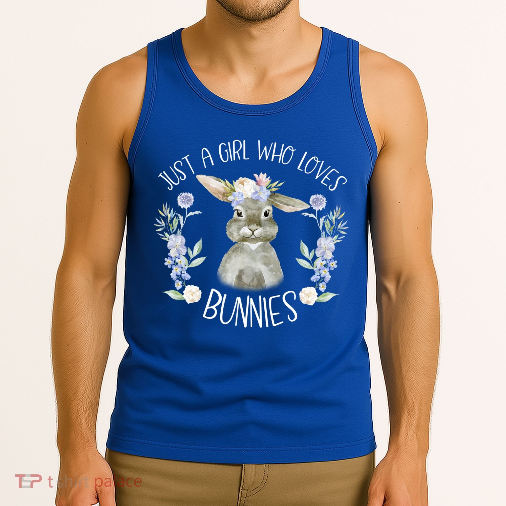 Cool Bunny Rabbit Gift Just A Girl Who Loves Bunnies Gift Tank Top