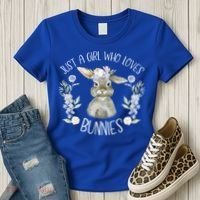 Cool Bunny Rabbit Gift Just A Girl Who Loves Bunnies Gift Women's T-Shirt thumb 3
