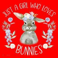 Cool Bunny Rabbit Gift Just A Girl Who Loves Bunnies Gift Santa Hat thumb 1