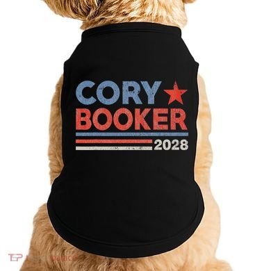 Cory Booker Retro Stripe Cory Booker For President 2028 Doggie Tank
