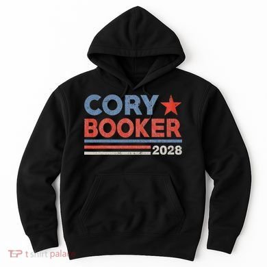 Cory Booker Retro Stripe Cory Booker For President 2028 Hoodie