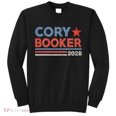 Cory Booker Retro Stripe Cory Booker For President 2028 Sweatshirt