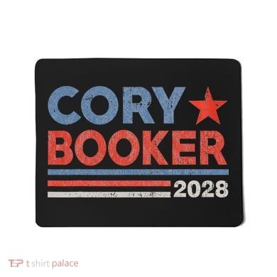 Cory Booker Retro Stripe Cory Booker For President 2028 Mousepad