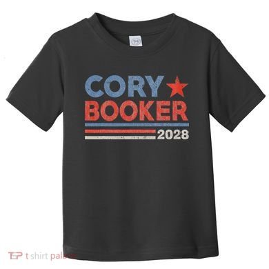 Cory Booker Retro Stripe Cory Booker For President 2028 Toddler T-Shirt
