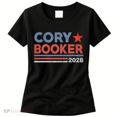Cory Booker Retro Stripe Cory Booker For President 2028 Women's T-Shirt