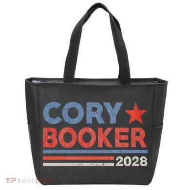 Cory Booker Retro Stripe Cory Booker For President 2028 Tote Bag