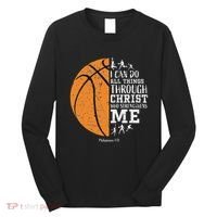 Christian Basketball Religious Gifts Long Sleeve Shirt thumb 0