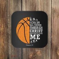Christian Basketball Religious Gifts Coaster thumb 0