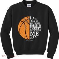 Christian Basketball Religious Gifts Kids Sweatshirt thumb 0