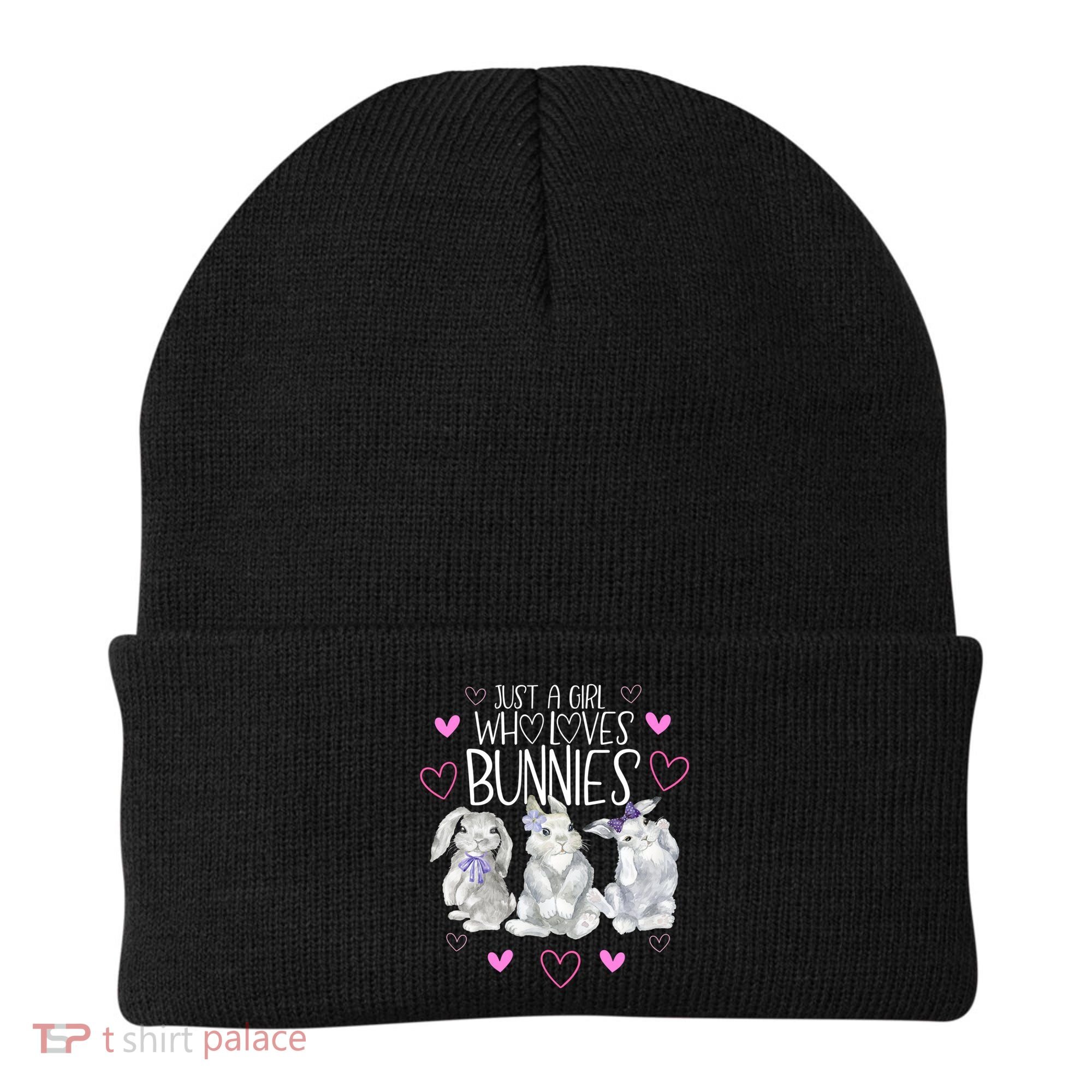 Cool Bunny Rabbit Gift Just A Girl Who Loves Bunnies Gift Beanie