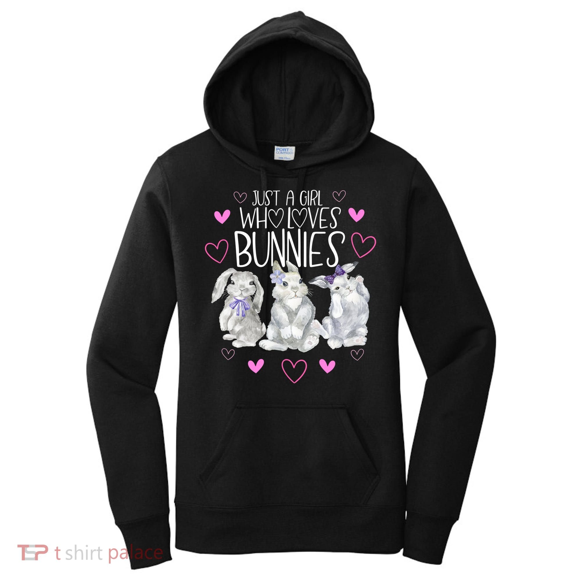 Cool Bunny Rabbit Gift Just A Girl Who Loves Bunnies Gift Women's Hoodie