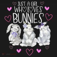 Cool Bunny Rabbit Gift Just A Girl Who Loves Bunnies Gift Women's Hoodie thumb 2