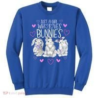 Cool Bunny Rabbit Gift Just A Girl Who Loves Bunnies Gift Sweatshirt thumb 0