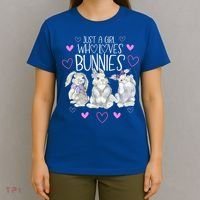 Cool Bunny Rabbit Gift Just A Girl Who Loves Bunnies Gift T-Shirt thumb 4