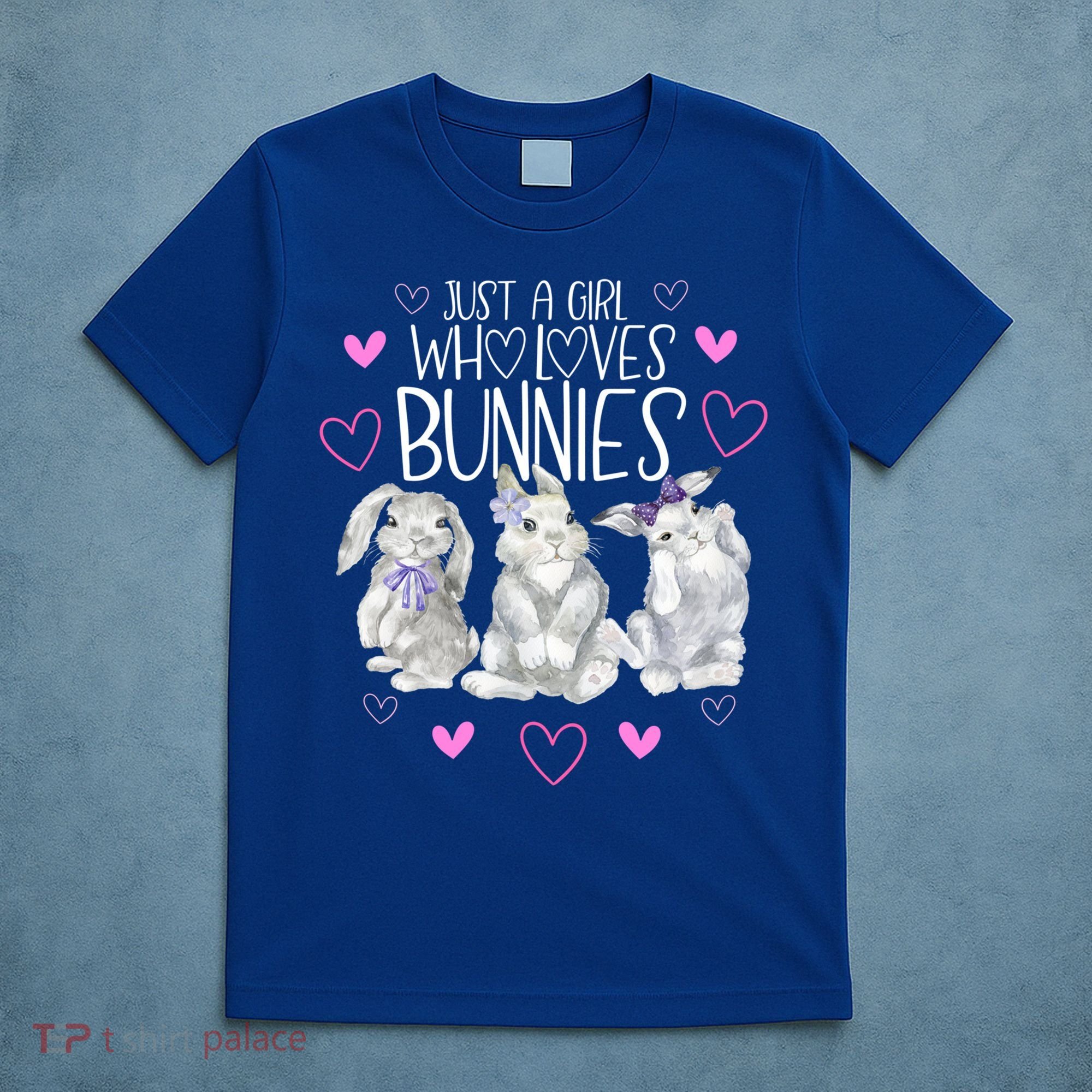 Cool Bunny Rabbit Gift Just A Girl Who Loves Bunnies Gift T-Shirt
