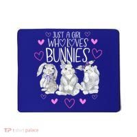 Cool Bunny Rabbit Gift Just A Girl Who Loves Bunnies Gift Mousepad thumb 0