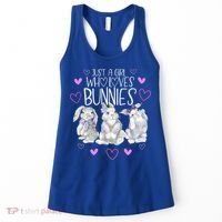 Cool Bunny Rabbit Gift Just A Girl Who Loves Bunnies Gift Women's Tank Top thumb 0